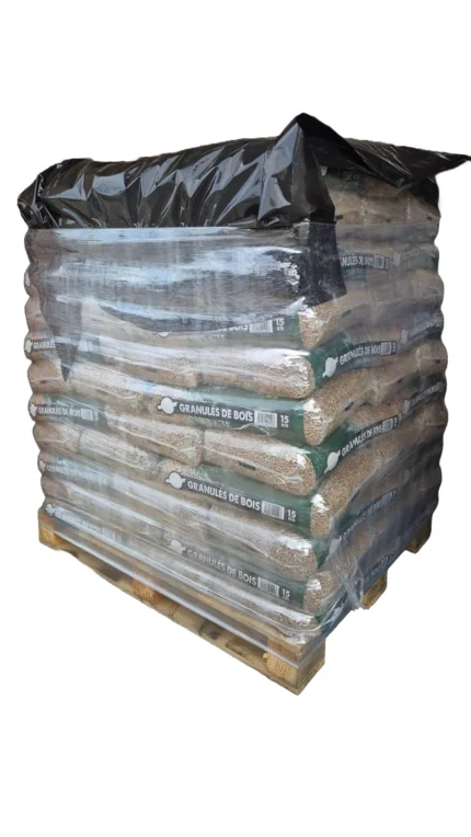 Palette mit DIN+ Premium-Holzpellets, 72 Säcke à 15 kg